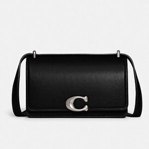NWT Coach Bandit Crossbody Bag Luxe Refined Calf Leather Black Silver CD724